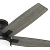 image:imageHunter 52 Anisten Low Profile Ceiling Fan Light Pull Chain Matte Black  Lowprofile housing fits rooms with lower ceilings WhisperWind motor 2 A15 LED bulbs and pull chains for indoor spacesMatte Black