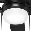 image:imageHunter 52 Anisten Low Profile Ceiling Fan Light Pull Chain Matte Black  Lowprofile housing fits rooms with lower ceilings WhisperWind motor 2 A15 LED bulbs and pull chains for indoor spacesMatte Black