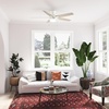 image:imageHunter 52 Anisten Low Profile Ceiling Fan Light Pull Chain Matte Black  Lowprofile housing fits rooms with lower ceilings WhisperWind motor 2 A15 LED bulbs and pull chains for indoor spacesFresh White