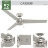 image:imageHunter 52 Cassius IndoorOutdoor Ceiling Fan Pull Chain Matte Nickel  Covered porches and living rooms get reversible blades a nolight design and streamlined industrial style with easy setup