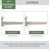 image:imageHunter 52 Cassius IndoorOutdoor Ceiling Fan Pull Chain Matte Nickel  Covered porches and living rooms get reversible blades a nolight design and streamlined industrial style with easy setup