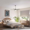 image:imageHunter 52 inch Indoor Ceiling Fan with LED Light  White Ceiling Fan with Pull Chain for Bedroom or Living Room Standard Mount No Remote 5 Blades Includes Bulbs  Anisten 52487 Fresh White  Standard Mount Pull Chain 5 Blades For Bedroom Living Room Includes Bulbs 52487Brushed Nickel
