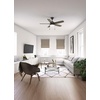 image:imageHunter 52 inch Indoor Ceiling Fan with LED Light  White Ceiling Fan with Pull Chain for Bedroom or Living Room Standard Mount No Remote 5 Blades Includes Bulbs  Anisten 52487 Fresh White  Standard Mount Pull Chain 5 Blades For Bedroom Living Room Includes Bulbs 52487Noble Bronze