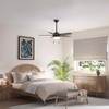 image:imageHunter 52 inch Indoor Ceiling Fan with LED Light  White Ceiling Fan with Pull Chain for Bedroom or Living Room Standard Mount No Remote 5 Blades Includes Bulbs  Anisten 52487 Fresh White  Standard Mount Pull Chain 5 Blades For Bedroom Living Room Includes Bulbs 52487Noble Bronze