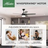 image:imageHunter 52 inch Indoor Ceiling Fan with LED Light  White Ceiling Fan with Pull Chain for Bedroom or Living Room Standard Mount No Remote 5 Blades Includes Bulbs  Anisten 52487 Fresh White  Standard Mount Pull Chain 5 Blades For Bedroom Living Room Includes Bulbs 52487Matte Black