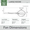 image:imageHunter 52 inch Indoor Ceiling Fan with LED Light  White Ceiling Fan with Pull Chain for Bedroom or Living Room Standard Mount No Remote 5 Blades Includes Bulbs  Anisten 52487 Fresh White  Standard Mount Pull Chain 5 Blades For Bedroom Living Room Includes Bulbs 52487Fresh White
