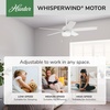 image:imageHunter 52 inch Indoor Ceiling Fan with LED Light  White Ceiling Fan with Pull Chain for Bedroom or Living Room Standard Mount No Remote 5 Blades Includes Bulbs  Anisten 52487 Fresh White  Standard Mount Pull Chain 5 Blades For Bedroom Living Room Includes Bulbs 52487Fresh White