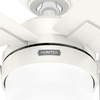 image:imageHunter 52 inch Indoor Ceiling Fan with LED Light  White Ceiling Fan with Pull Chain for Bedroom or Living Room Standard Mount No Remote 5 Blades Includes Bulbs  Anisten 52487 Fresh White  Standard Mount Pull Chain 5 Blades For Bedroom Living Room Includes Bulbs 52487Fresh White