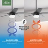 image:imageHunter 52 inch Indoor Ceiling Fan with LED Light  White Ceiling Fan with Pull Chain for Bedroom or Living Room Standard Mount No Remote 5 Blades Includes Bulbs  Anisten 52487 Fresh White  Standard Mount Pull Chain 5 Blades For Bedroom Living Room Includes Bulbs 52487Matte Black
