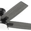 image:imageHunter 52 inch Indoor Ceiling Fan with LED Light  White Ceiling Fan with Pull Chain for Bedroom or Living Room Standard Mount No Remote 5 Blades Includes Bulbs  Anisten 52487 Fresh White  Standard Mount Pull Chain 5 Blades For Bedroom Living Room Includes Bulbs 52487Matte Black
