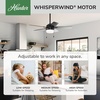 image:imageHunter 52 inch Indoor Ceiling Fan with LED Light  White Ceiling Fan with Pull Chain for Bedroom or Living Room Standard Mount No Remote 5 Blades Includes Bulbs  Anisten 52487 Fresh White  Standard Mount Pull Chain 5 Blades For Bedroom Living Room Includes Bulbs 52487Matte Black