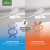 image:imageHunter 52 inch Indoor Ceiling Fan with LED Light  White Ceiling Fan with Pull Chain for Bedroom or Living Room Standard Mount No Remote 5 Blades Includes Bulbs  Anisten 52487 Fresh White  Standard Mount Pull Chain 5 Blades For Bedroom Living Room Includes Bulbs 52487Fresh White
