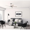 image:imageHunter 52 inch Indoor Ceiling Fan with LED Light  White Ceiling Fan with Pull Chain for Bedroom or Living Room Standard Mount No Remote 5 Blades Includes Bulbs  Anisten 52487 Fresh White  Standard Mount Pull Chain 5 Blades For Bedroom Living Room Includes Bulbs 52487Brushed Nickel