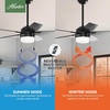 image:imageHunter 52 inch Indoor Ceiling Fan with LED Light  White Ceiling Fan with Pull Chain for Bedroom or Living Room Standard Mount No Remote 5 Blades Includes Bulbs  Anisten 52487 Fresh White  Standard Mount Pull Chain 5 Blades For Bedroom Living Room Includes Bulbs 52487Matte Black