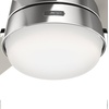 image:imageHunter 52 inch Indoor Ceiling Fan with LED Light and Pull Chain  Silver Ceiling Fan Standard Mount 3 Blades For Bedroom Living Room or Kitchen Quiet  Aker 50540 Brushed Nickel