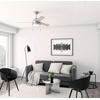 image:imageHunter 52 inch Indoor Ceiling Fan with LED Light and Pull Chain  Silver Ceiling Fan Standard Mount 3 Blades For Bedroom Living Room or Kitchen Quiet  Aker 50540 Brushed Nickel