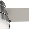 image:imageHunter 52 inch Indoor Ceiling Fan with LED Light and Pull Chain  Silver Ceiling Fan Standard Mount 3 Blades For Bedroom Living Room or Kitchen Quiet  Aker 50540 Brushed Nickel