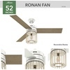 image:imageHunter 52 inch Indoor Ceiling Fan with LED Light and Remote Control  Modern White Ceiling Fan Standard Mount 3 Blades For Bedroom Living Room or Kitchen Quiet  Ronan 59238 Fresh WhiteFresh White