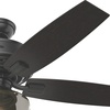 image:imageHunter 52 inch Indoor Ceiling Fan with LED Light and Remote Control  Standard Mount Black Ceiling Fan 5 Blades For Bedroom Living Room or Kitchen Quiet  Bennett 54187 Matte Black  with LED Light and Remote Control Quiet 5 Blades For Bedroom Living Room Kitchen 54187Matte Black