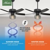 image:imageHunter 52 inch Indoor Ceiling Fan with LED Light and Remote Control  Standard Mount Black Ceiling Fan 5 Blades For Bedroom Living Room or Kitchen Quiet  Bennett 54187 Matte Black  with LED Light and Remote Control Quiet 5 Blades For Bedroom Living Room Kitchen 54187Matte Black