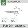 image:imageHunter 52 inch Indoor Ceiling Fan with LED Light and Remote Control  Standard Mount Black Ceiling Fan 5 Blades For Bedroom Living Room or Kitchen Quiet  Bennett 54187 Matte Black  with LED Light and Remote Control Quiet 5 Blades For Bedroom Living Room Kitchen 54187Matte Black