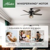 image:imageHunter 52 inch Indoor Ceiling Fan with LED Light and Remote Control  Standard Mount Black Ceiling Fan 5 Blades For Bedroom Living Room or Kitchen Quiet  Bennett 54187 Matte Black  with LED Light and Remote Control Quiet 5 Blades For Bedroom Living Room Kitchen 54187Matte Black