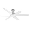 image:imageHunter 52 inch IndoorOutdoor Ceiling Fan and Remote Control AirStack Fresh White Ceiling Fan 6 Speed DC Motor ENERGY STAR 50434 for Patios Bedrooms or Living Rooms Matte Black 52 inchFresh White