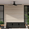 image:imageHunter 52 inch IndoorOutdoor Ceiling Fan and Remote Control AirStack Fresh White Ceiling Fan 6 Speed DC Motor ENERGY STAR 50434 for Patios Bedrooms or Living Rooms Matte Black 52 inchMatte Black