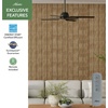 image:imageHunter 52 inch IndoorOutdoor Ceiling Fan and Remote Control AirStack Fresh White Ceiling Fan 6 Speed DC Motor ENERGY STAR 50434 for Patios Bedrooms or Living Rooms Matte Black 52 inchMatte Black