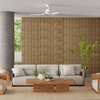 image:imageHunter 52 inch IndoorOutdoor Ceiling Fan and Remote Control AirStack Fresh White Ceiling Fan 6 Speed DC Motor ENERGY STAR 50434 for Patios Bedrooms or Living Rooms Matte Black 52 inchFresh White