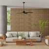 image:imageHunter 52 inch IndoorOutdoor Ceiling Fan and Remote Control AirStack Fresh White Ceiling Fan 6 Speed DC Motor ENERGY STAR 50434 for Patios Bedrooms or Living Rooms Matte Black 52 inchMatte Black