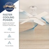 image:imageHunter 52 inch IndoorOutdoor Ceiling Fan and Remote Control AirStack Fresh White Ceiling Fan 6 Speed DC Motor ENERGY STAR 50434 for Patios Bedrooms or Living Rooms Matte Black 52 inchFresh White