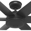image:imageHunter 52 inch Jetty Matte Black Wet Rated Ceiling Fan and Wall Control  No Light Standard Mount Wall Control 6 Blades For Living Room Patio Porch Garage 51731Matte Black