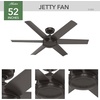image:imageHunter 52 inch Jetty Matte Black Wet Rated Ceiling Fan and Wall Control  No Light Standard Mount Wall Control 6 Blades For Living Room Patio Porch Garage 51731Noble Bronze
