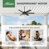 image:imageHunter 52 inch Jetty Matte Black Wet Rated Ceiling Fan and Wall Control  No Light Standard Mount Wall Control 6 Blades For Living Room Patio Porch Garage 51731Noble Bronze