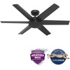 image:imageHunter 52 inch Jetty Matte Black Wet Rated Ceiling Fan and Wall Control  No Light Standard Mount Wall Control 6 Blades For Living Room Patio Porch Garage 51731Matte Black