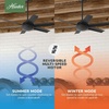image:imageHunter 52 inch Jetty Matte Black Wet Rated Ceiling Fan and Wall Control  No Light Standard Mount Wall Control 6 Blades For Living Room Patio Porch Garage 51731Matte Black