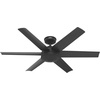 image:imageHunter 52 inch Jetty Matte Black Wet Rated Ceiling Fan and Wall Control  No Light Standard Mount Wall Control 6 Blades For Living Room Patio Porch Garage 51731Matte Black