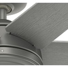 image:imageHunter 52 inch Jetty Matte Black Wet Rated Ceiling Fan and Wall Control  No Light Standard Mount Wall Control 6 Blades For Living Room Patio Porch Garage 51731Matte Silver