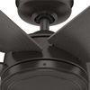 image:imageHunter 52 inch Jetty Matte Black Wet Rated Ceiling Fan and Wall Control  No Light Standard Mount Wall Control 6 Blades For Living Room Patio Porch Garage 51731Noble Bronze