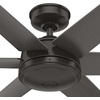 image:imageHunter 52 inch Jetty Matte Black Wet Rated Ceiling Fan and Wall Control  No Light Standard Mount Wall Control 6 Blades For Living Room Patio Porch Garage 51731Noble Bronze