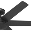 image:imageHunter 52 inch Jetty Matte Black Wet Rated Ceiling Fan and Wall Control  No Light Standard Mount Wall Control 6 Blades For Living Room Patio Porch Garage 51731Matte Black