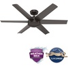image:imageHunter 52 inch Jetty Matte Black Wet Rated Ceiling Fan and Wall Control  No Light Standard Mount Wall Control 6 Blades For Living Room Patio Porch Garage 51731Noble Bronze
