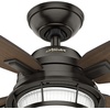 image:imageHunter 52 inch Outdoor Ceiling Fan in Noble Bronze with LED Light kit Renewed