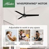 image:imageHunter 52 inch Outdoor or Indoor Ceiling Fan amp Remote  Black Ceiling Fan without Light For Patio Porch Garage or Living Room Standard Mount 3 Blades Pull Chain  Cassius 59264 Matte Black