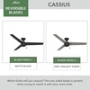 image:imageHunter 52 inch Outdoor or Indoor Ceiling Fan amp Remote  Black Ceiling Fan without Light For Patio Porch Garage or Living Room Standard Mount 3 Blades Pull Chain  Cassius 59264 Matte Black