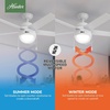 image:imageHunter Anslee Indoor Ceiling Fan with LED Light 52 inch Premier Bronze  Standard Mount Pull Chain 5 Blades For Bedroom Living Room Kitchen 50232Fresh White