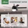 image:imageHunter Anslee Indoor Ceiling Fan with LED Light 52 inch Premier Bronze  Standard Mount Pull Chain 5 Blades For Bedroom Living Room Kitchen 50232Matte Black