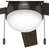 image:imageHunter Anslee Indoor Ceiling Fan with LED Light 52 inch Premier Bronze  Standard Mount Pull Chain 5 Blades For Bedroom Living Room Kitchen 50232Premier Bronze