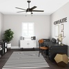 image:imageHunter Anslee Indoor Ceiling Fan with LED Light 52 inch Premier Bronze  Standard Mount Pull Chain 5 Blades For Bedroom Living Room Kitchen 50232Premier Bronze